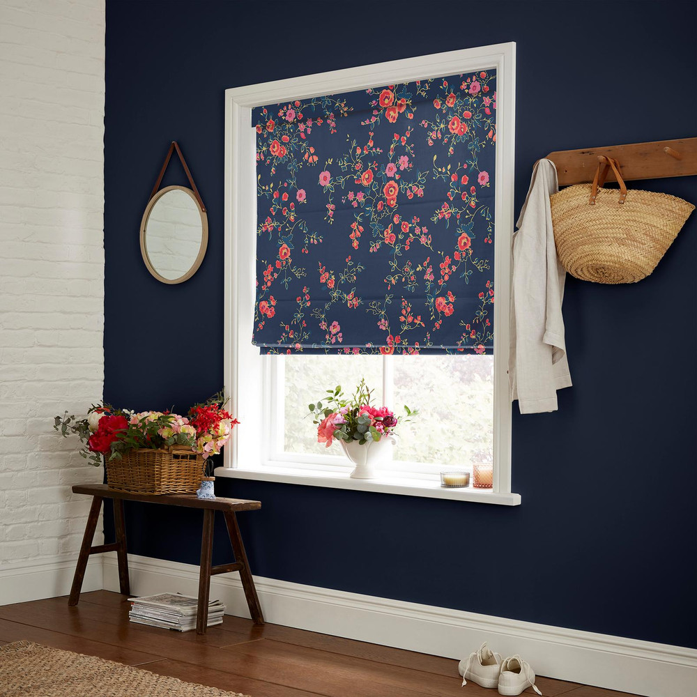 Millfield Blossom Navy Roman Blind - 130963rom_ROOMSET_02.jpg