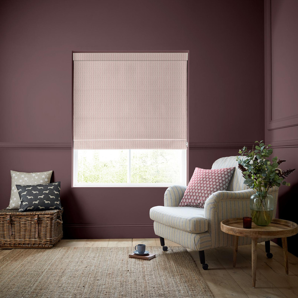 Oscar Stripe Raspberry Roman Blind by Emily Bond - 130623rom_ROOMSET_01.jpg