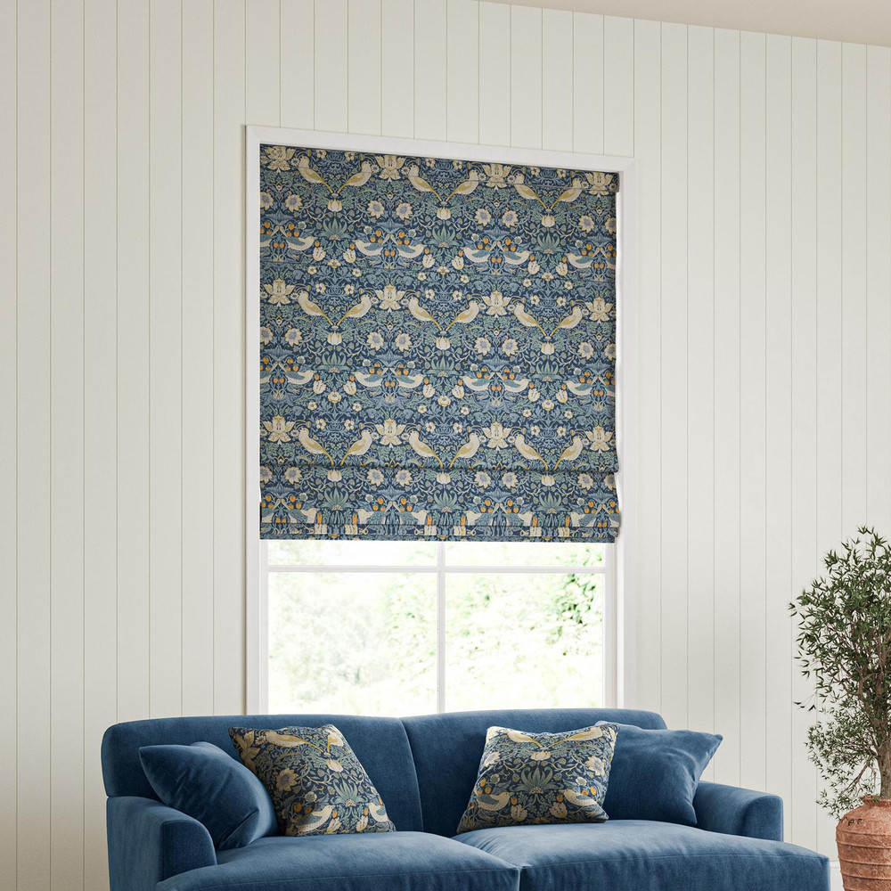 Strawberry Thief Woad Roman Blinds by William Morris At Home - 130890rom_ROOMSET_02.jpg