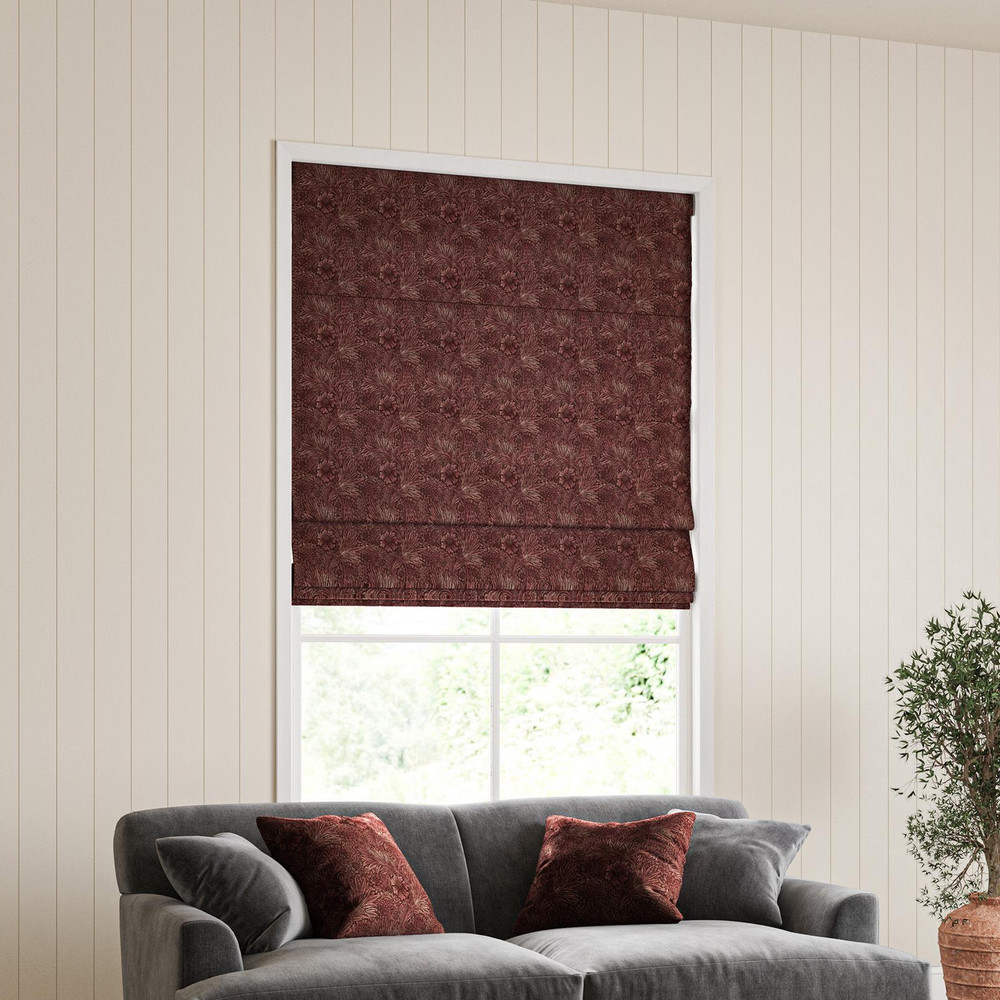 Marigold Velvet Berry Roman Blinds by William Morris At Home - 130851rom_ROOMSET_02.jpg