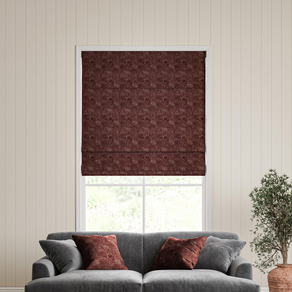 Marigold Velvet Berry Roman Blinds by William Morris At Home - 130851rom_ROOMSET_01.jpg