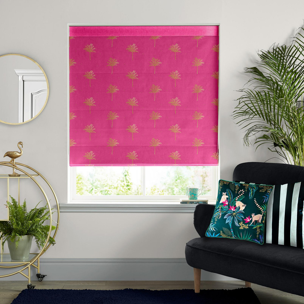 Small Palm Tree Pink Roman Blind - 131140rom_ROOMSET_01.jpg