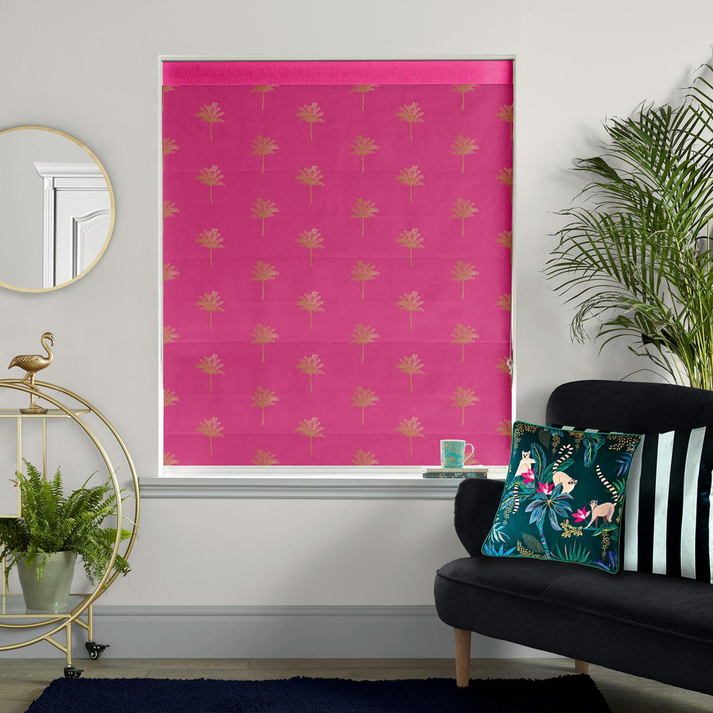 Small Palm Tree Pink Roman Blind by Sara Miller - 131140rom_ROOMSET_02.jpg