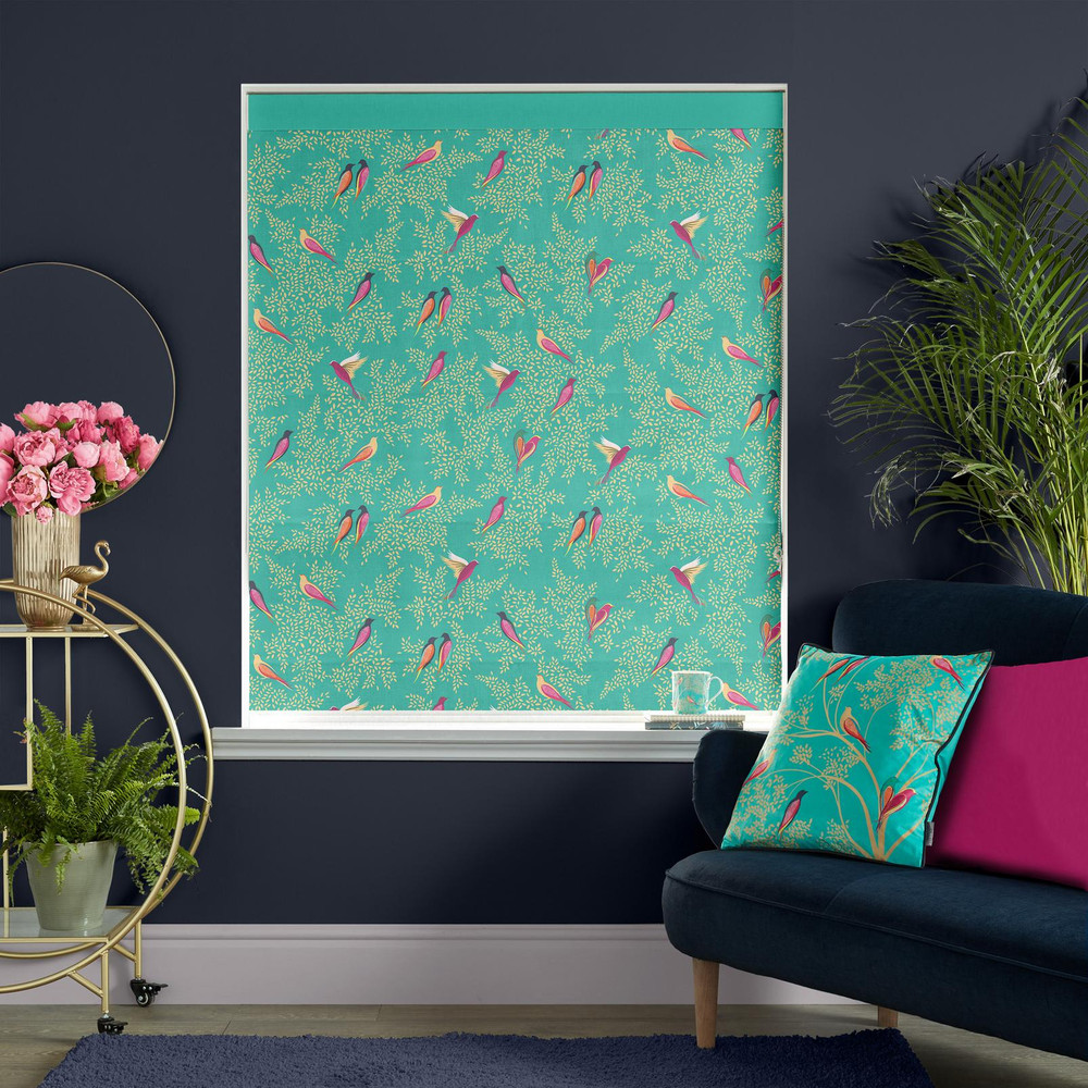 Green Birds Roman Blind by Sara Miller - 131088rom_ROOMSET_02.jpg