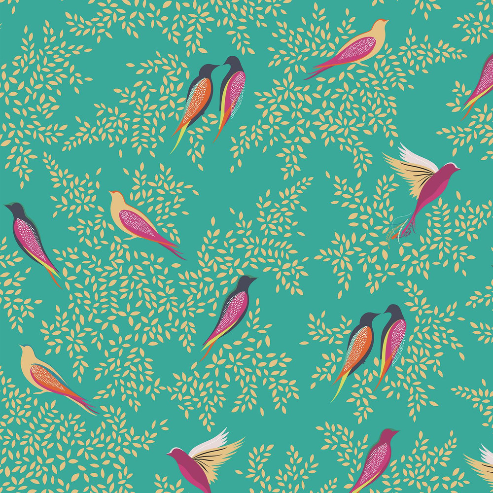 Green Birds Roman Blind by Sara Miller - 131088rom_DETAIL_01.jpg