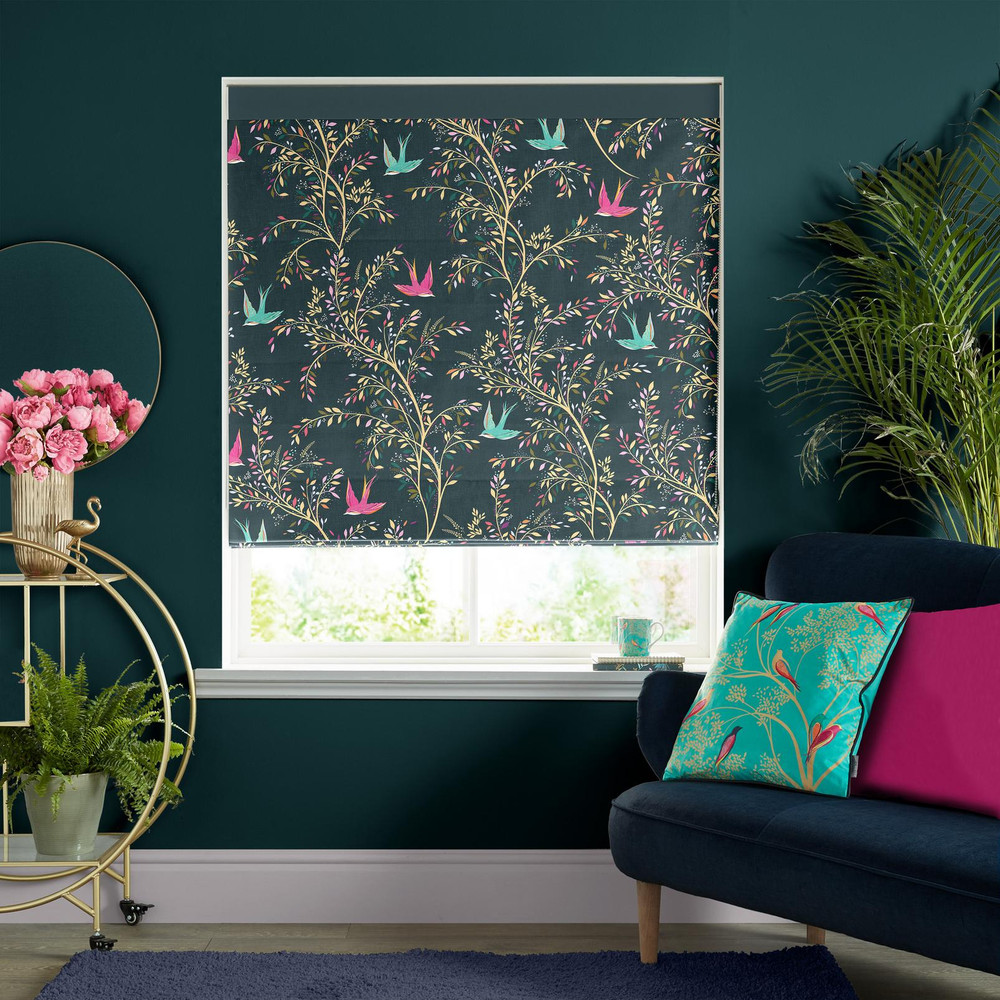 Swallows Forest Green Roman Blind - 131144rom_ROOMSET_01.jpg