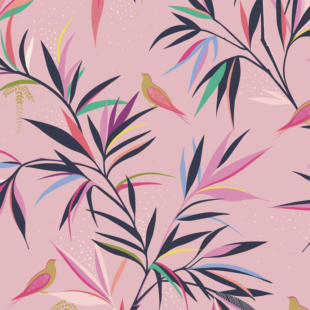 Bamboo Soft Pink Roman Blind by Sara Miller - 130744rom_DETAIL_01.jpg