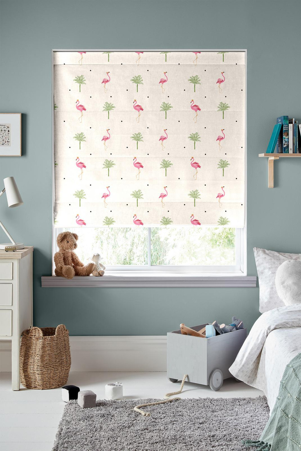 Flamingo Cream Roman Blind by Sara Miller - 131084rom_ROOMSET_01.jpg