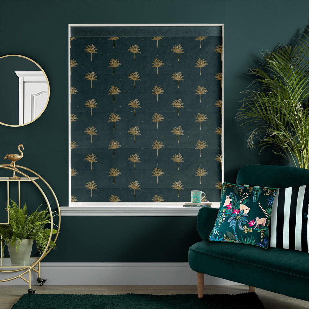 Small Palm Tree Forest Green Roman Blind by Sara Miller - 131132rom_ROOMSET_02.jpg