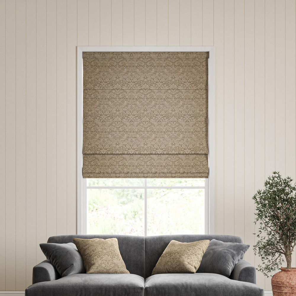 Strawberry Thief Woven Walnut Roman Blind by William Morris At Home - 130893rom_ROOMSET_01.jpg