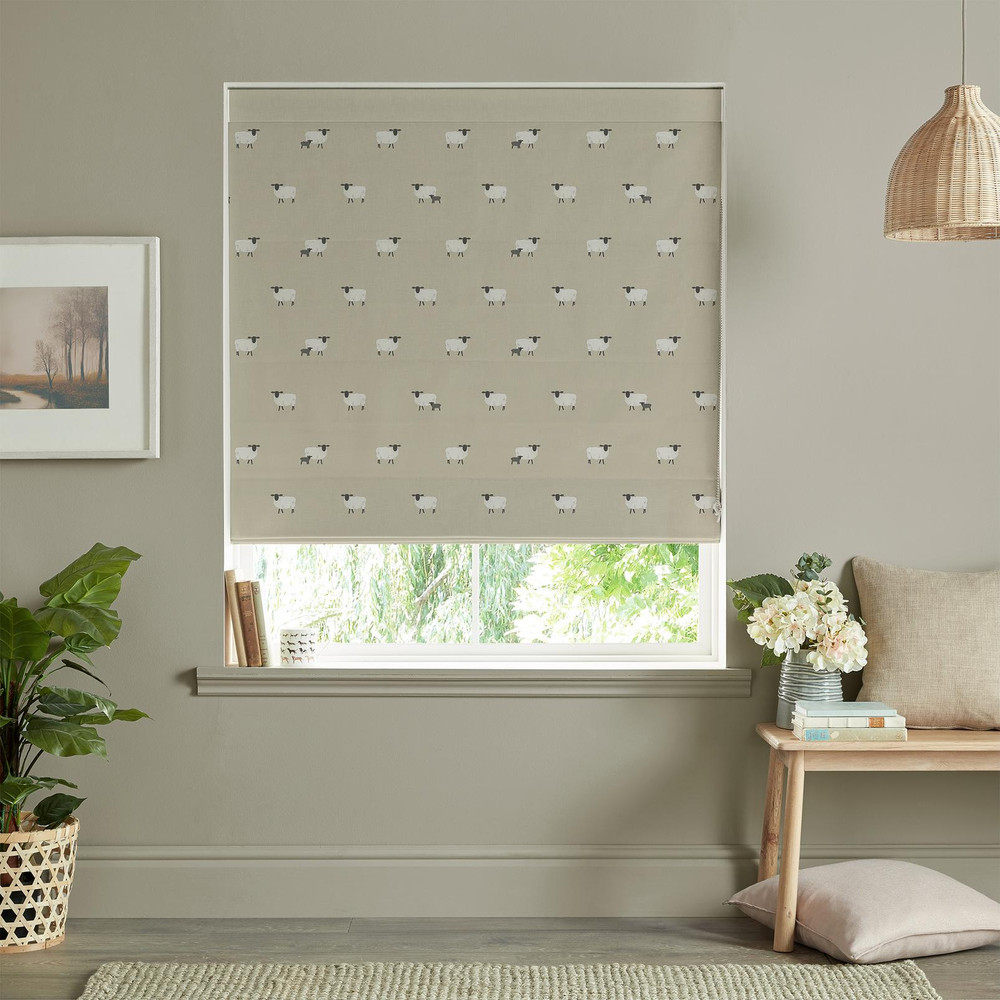 Sheep Sand Roman Blinds by Sophie Allport - 130793rom_ROOMSET_01.jpg