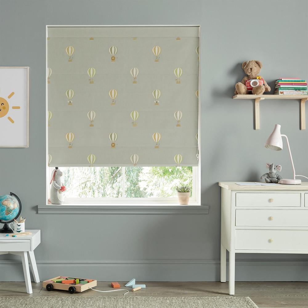 Bears & Balloons Mint Grey Roman Blind by Sophie Allport - 131168rom_ROOMSET_01.jpg