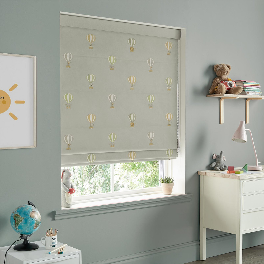 Bears & Balloons Mint Grey Roman Blind by Sophie Allport - 131168rom_ROOMSET_02.jpg