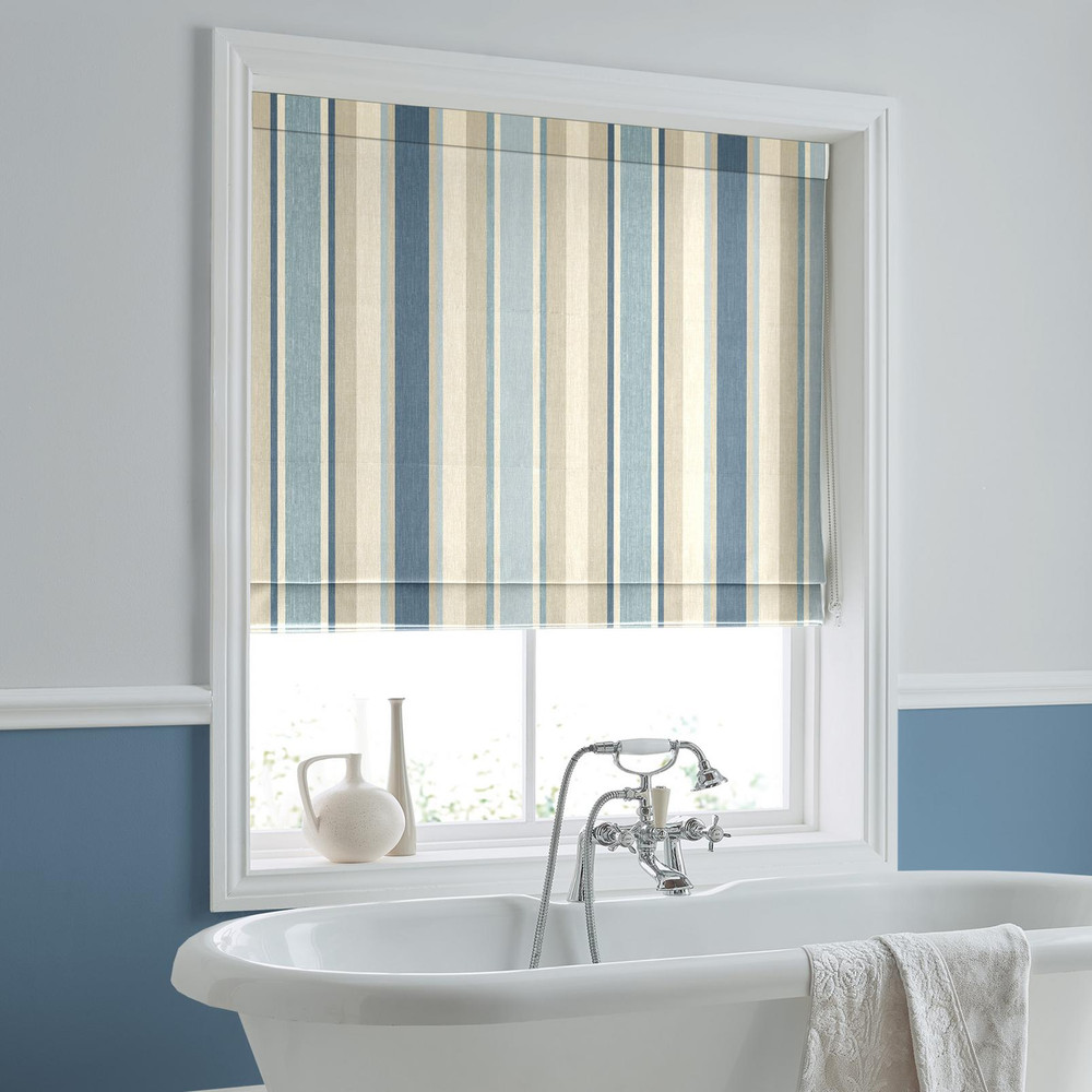 Awning Stripe Seaspray Roman Blind by Laura Ashley - 130662rom_ROOMSET_02.jpg