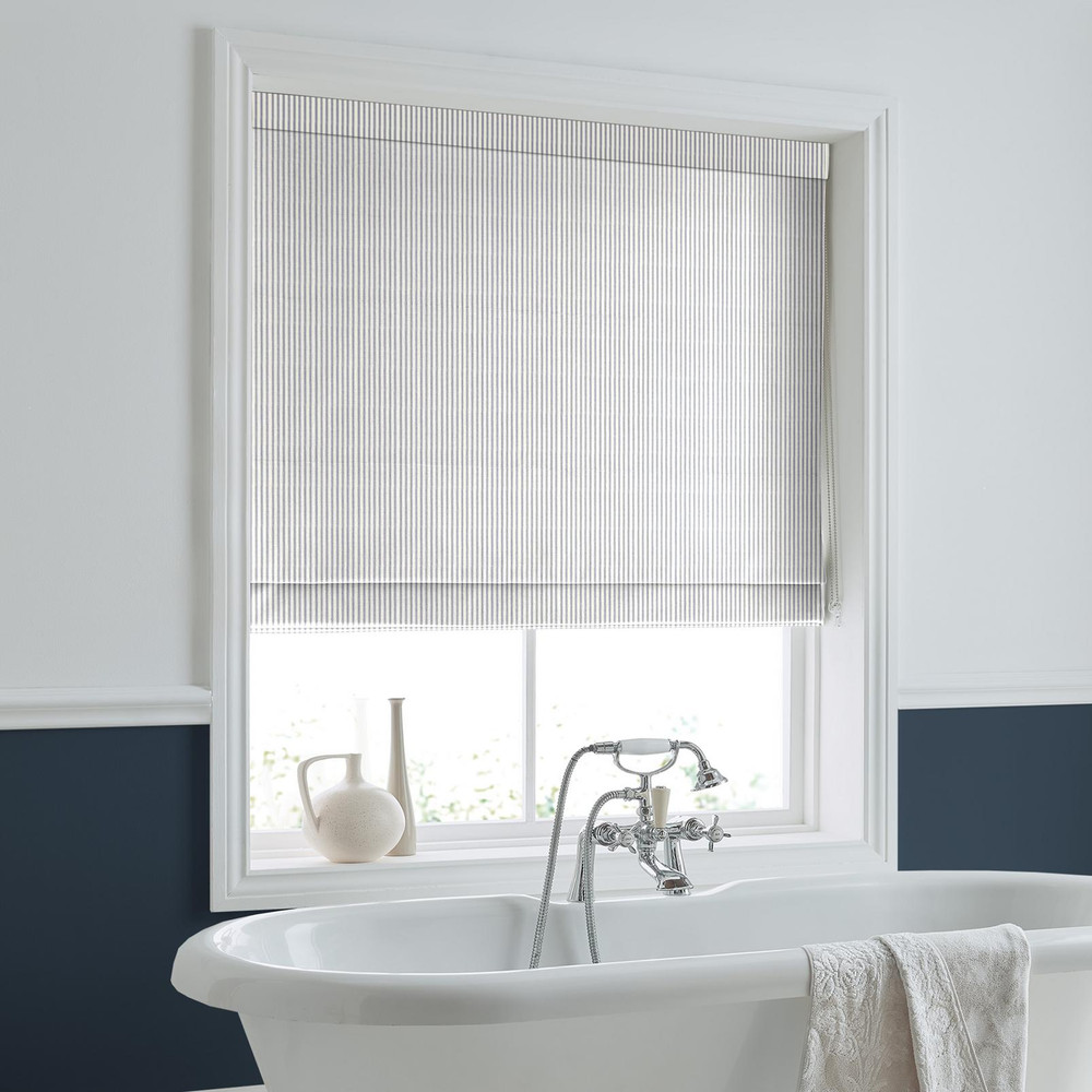 Candy Stripe French Navy Roman Blind by Laura Ashley - 130672rom_ROOMSET_02.jpg