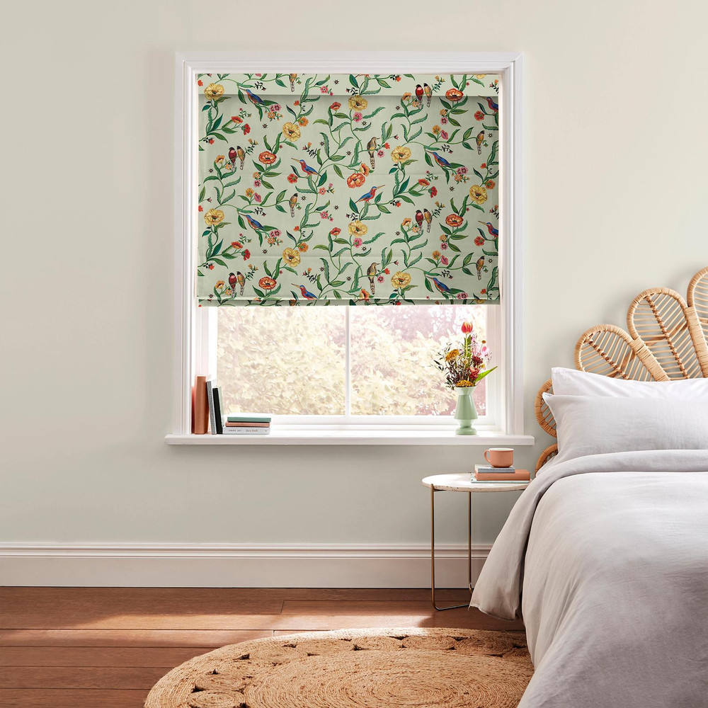 Summer Birds Green Roman Blind - 131003rom_ROOMSET_01.jpg