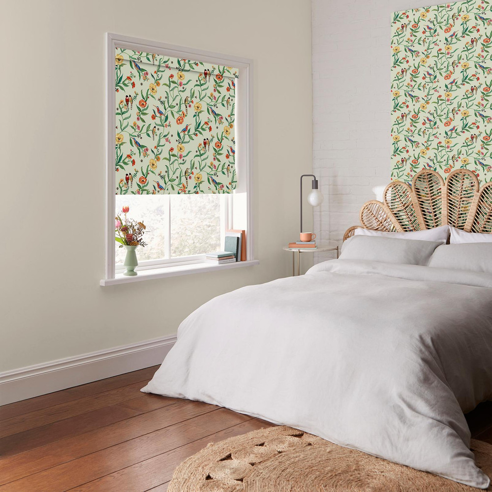Summer Birds Green Roman Blind - 131003rom_ROOMSET_02.jpg