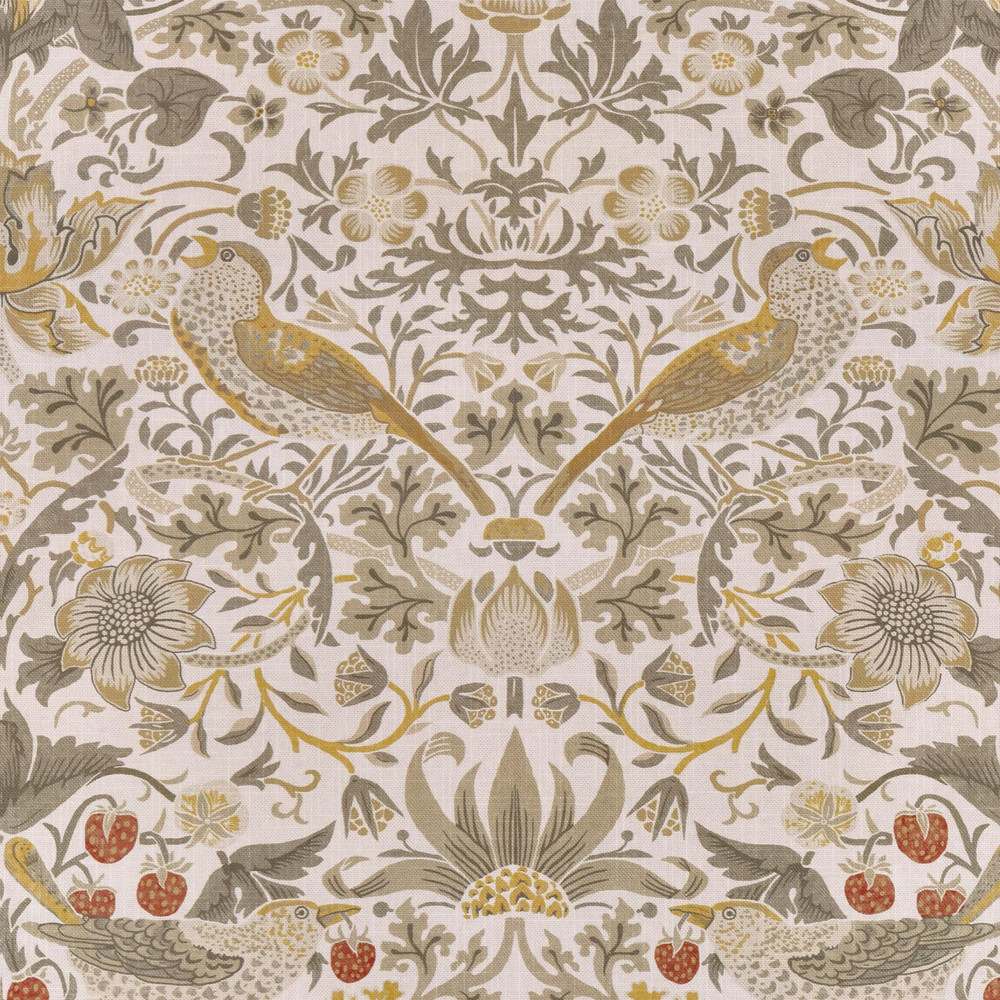 Strawberry Thief Ochre Roman Blinds by William Morris At Home - 130885rom_DETAIL_01.jpg