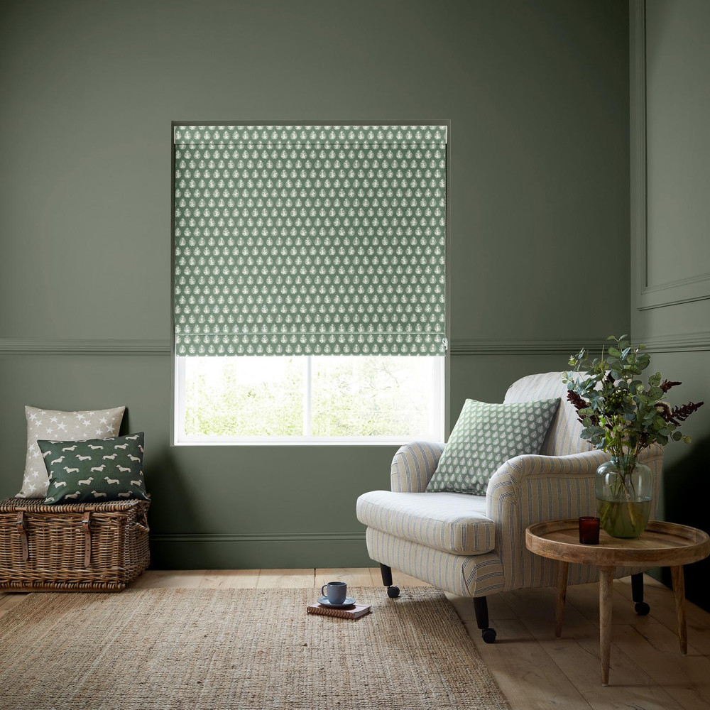 Jaipur Sage Roman Blind by Emily Bond - 130605rom_ROOMSET_01.jpg