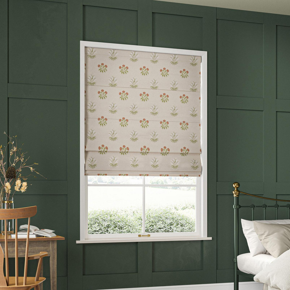 Lily Flower Embroidery Nettle Roman Blind - 130847rom_ROOMSET_02.jpg