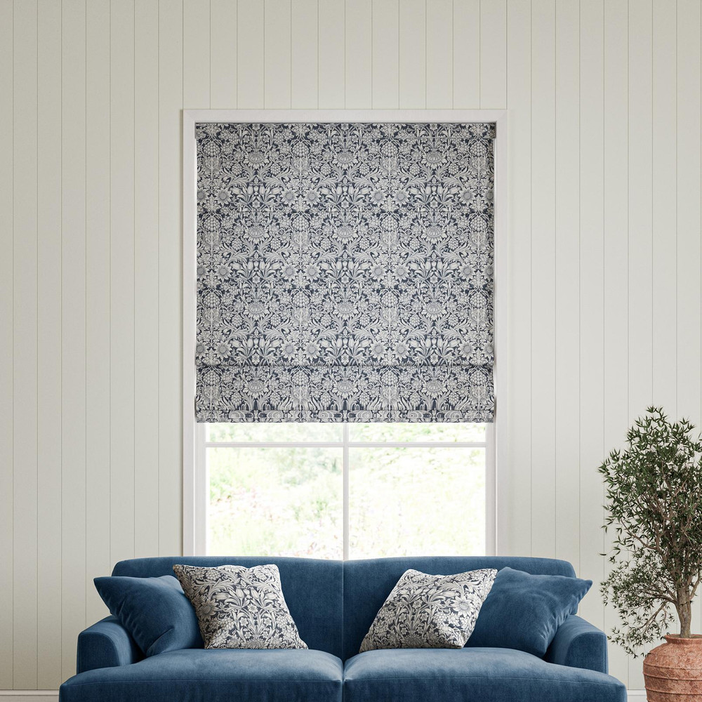 Sunflower Indigo Roman Blinds - 130894rom_ROOMSET_01.jpg