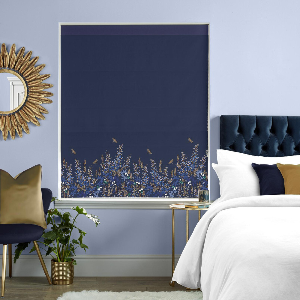 Wisteria Navy Roman Blind by Sara Miller - 131160rom_ROOMSET_02.jpg