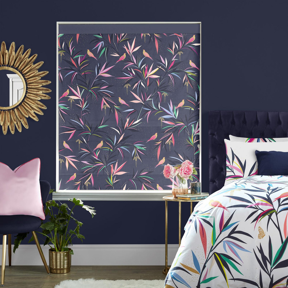 Bamboo Smokey Blue Roman Blind by Sara Miller - 130741rom_ROOMSET_02.jpg