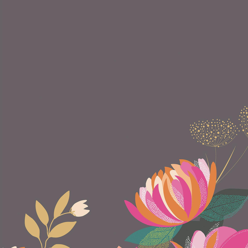 Peony Border Dark Grey Roman Blind - 131124rom_DETAIL_01.jpg