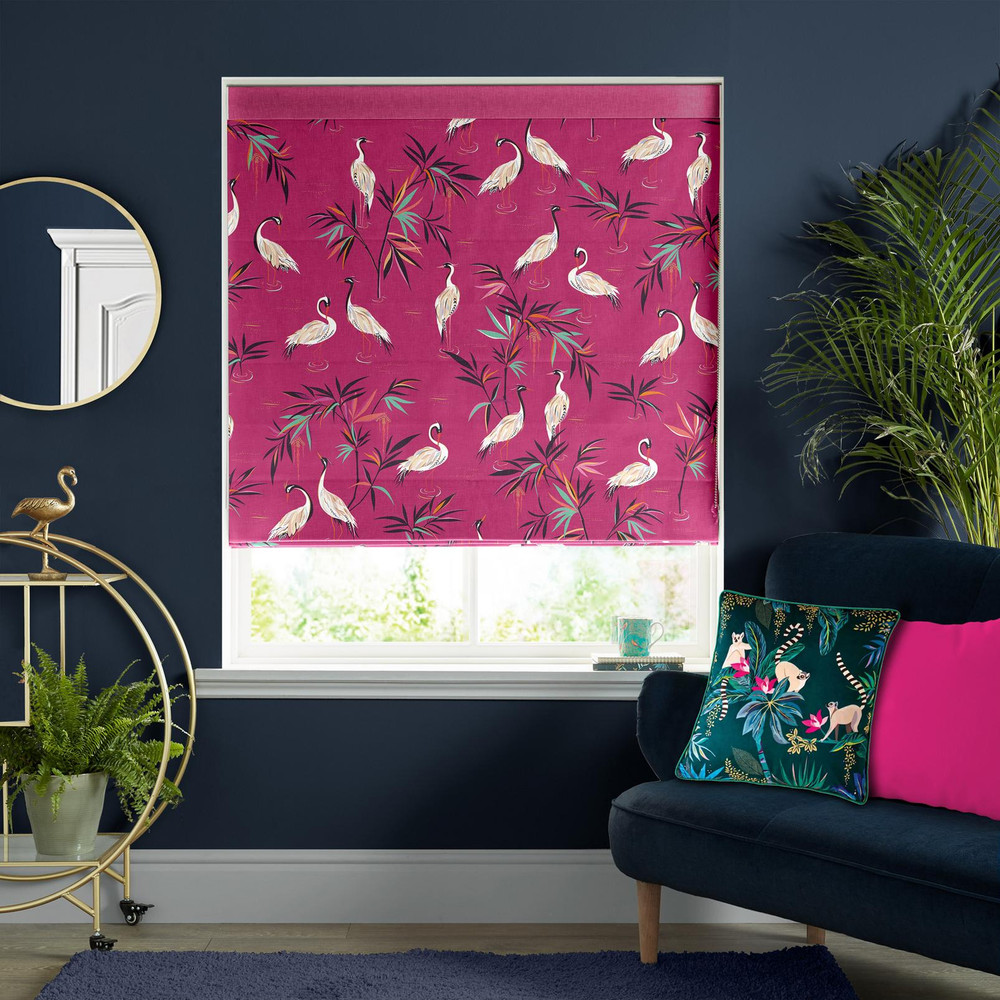 Heron Fuchsia Roman Blind by Sara Miller - 131096rom_ROOMSET_01.jpg