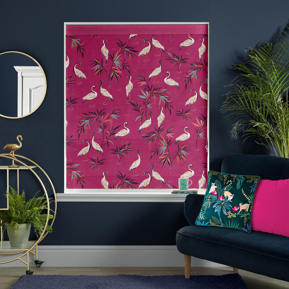 Heron Fuchsia Roman Blind by Sara Miller - 131096rom_ROOMSET_02.jpg