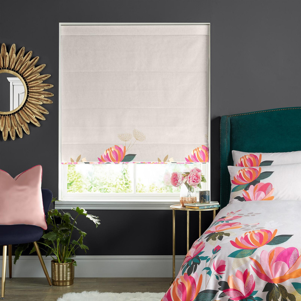 Peony Border Pale Grey Roman Blind by Sara Miller - 131128rom_ROOMSET_01.jpg