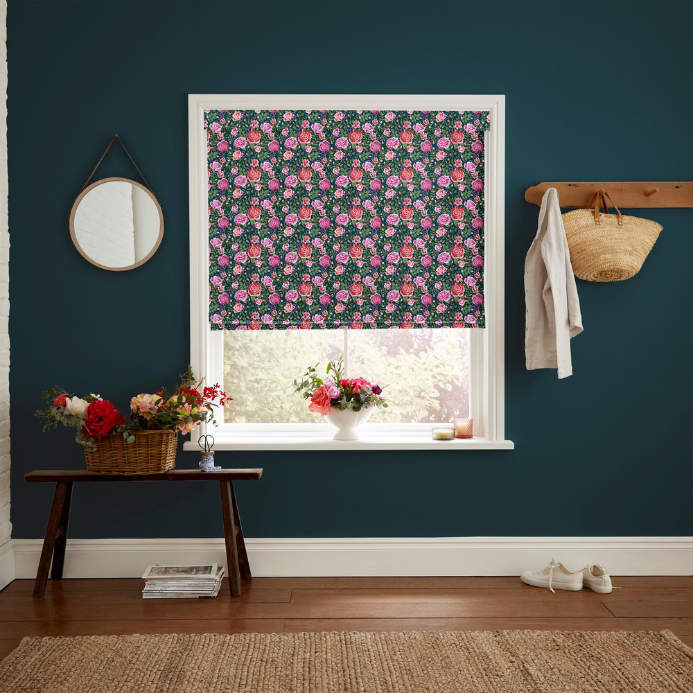 Dolly Rose Teal Roman Blind by Cath Kidston - 130950rom_ROOMSET_01.jpg