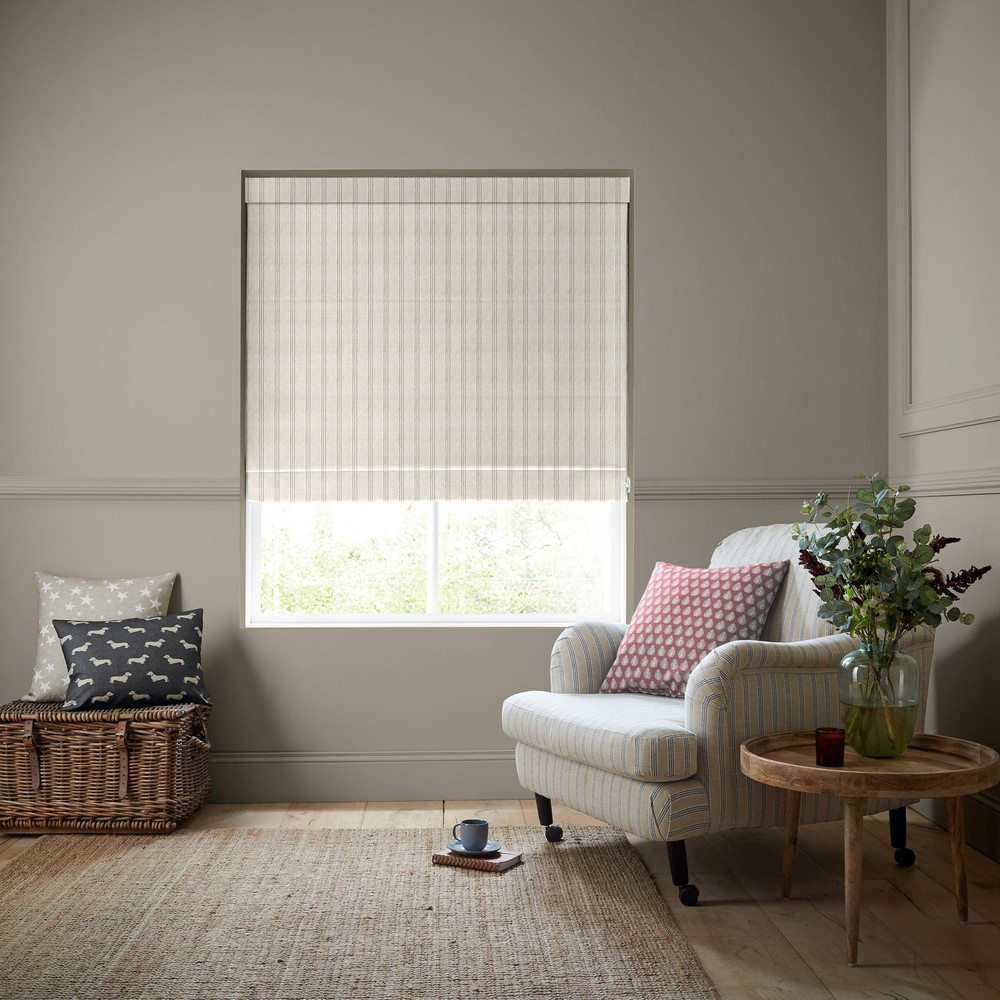 George Stripe Linen Roman Blind - 131036rom_ROOMSET_01.jpg