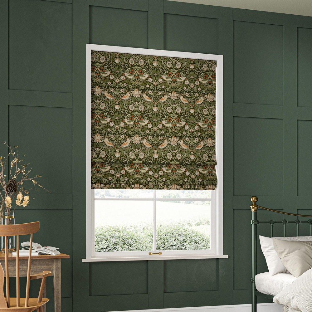 Strawberry Thief Nettle Roman Blinds by William Morris At Home - 130882rom_ROOMSET_02.jpg
