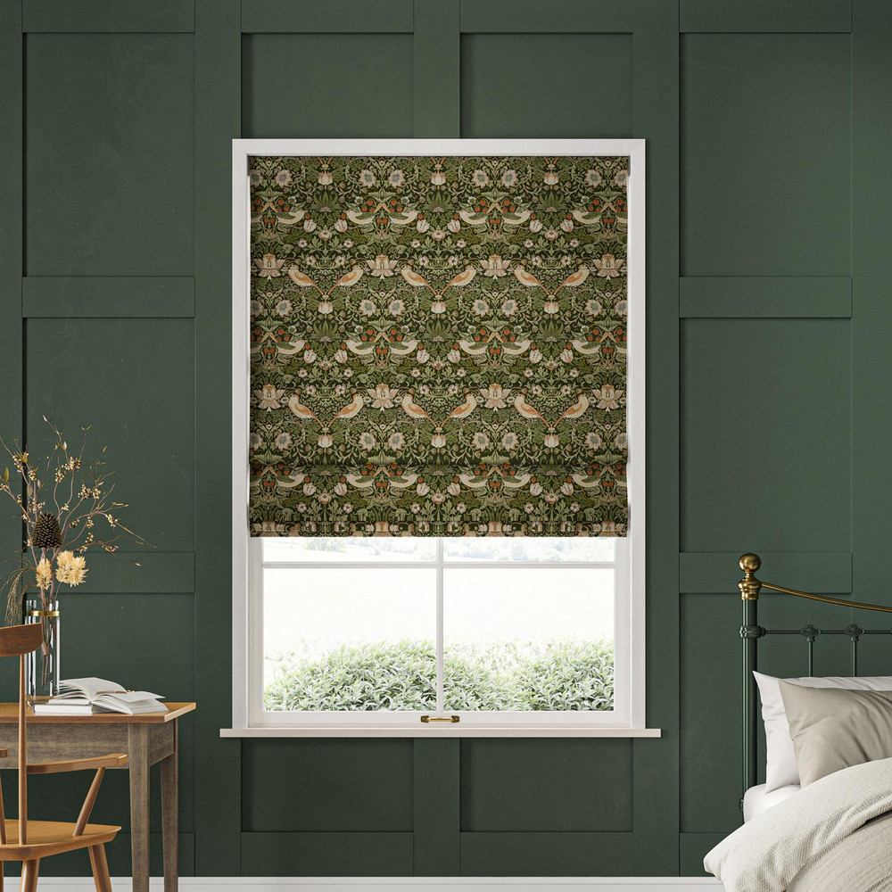 Strawberry Thief Nettle Roman Blinds by William Morris At Home - 130882rom_ROOMSET_01.jpg