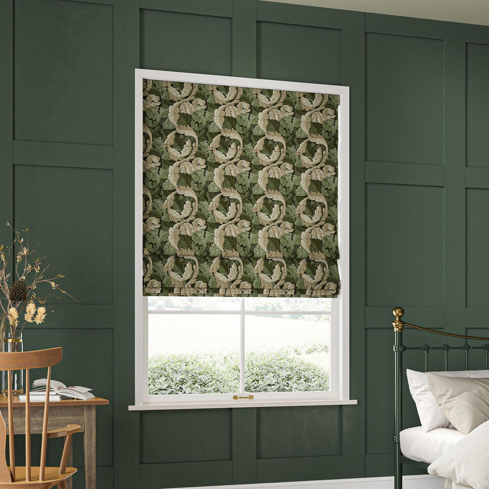 Acanthus Velvet Nettle Roman Blinds by William Morris At Home - 130830rom_ROOMSET_02.jpg