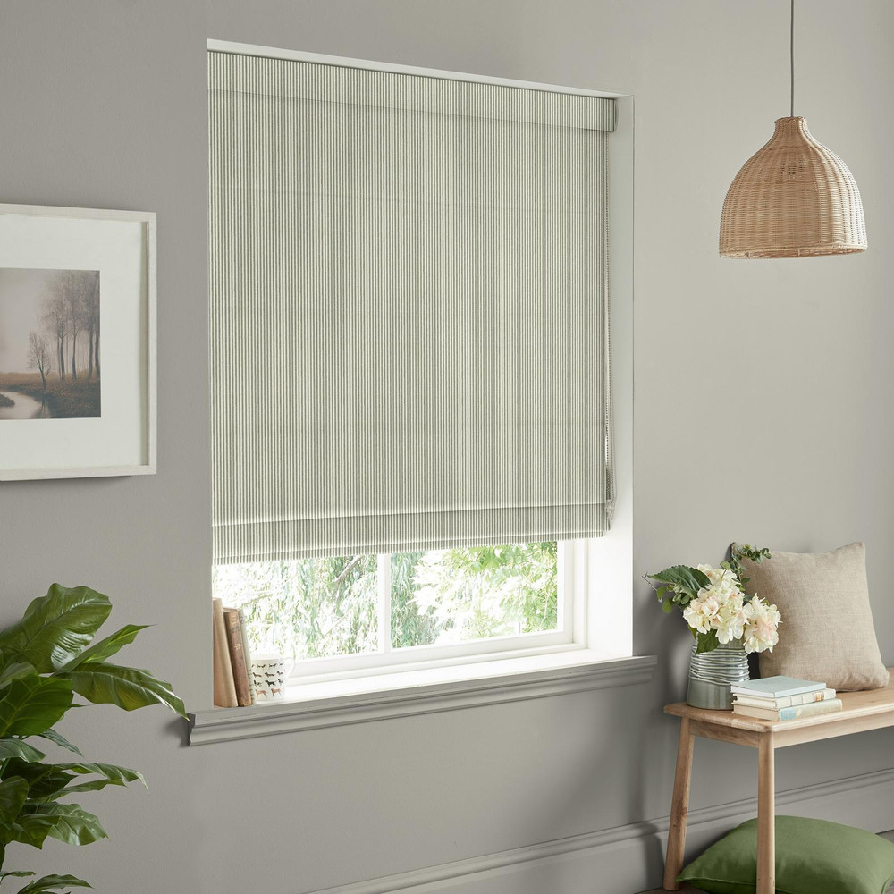Stamford Stripe Sage Roman Blinds by Sophie Allport - 130805rom_ROOMSET_02.jpg