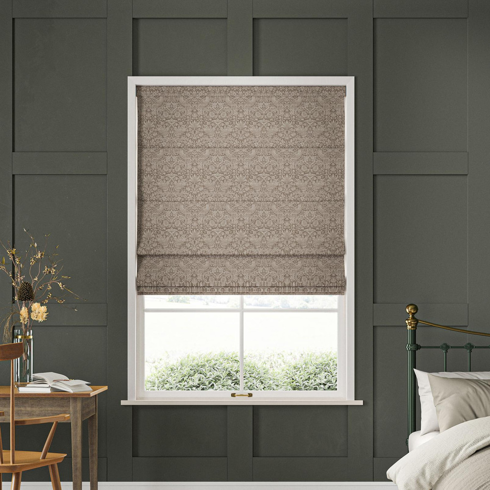 Strawberry Thief Woven Limestone Roman Blind by William Morris At Home - 130891rom_ROOMSET_01.jpg
