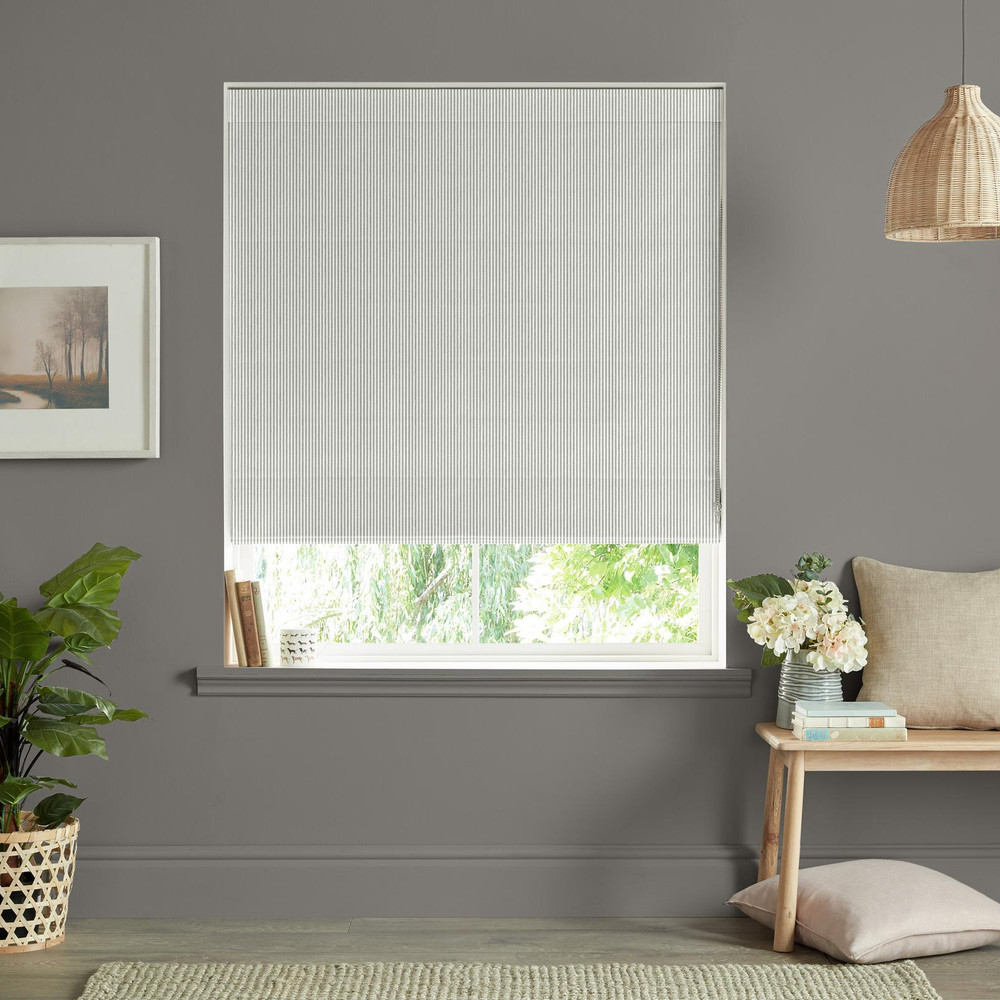Stamford Stripe Grey Roman Blinds by Sophie Allport - 130797rom_ROOMSET_01.jpg