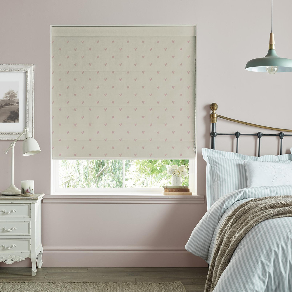 Hearts Blush Roman Blinds by Sophie Allport - 130776rom_ROOMSET_01.jpg