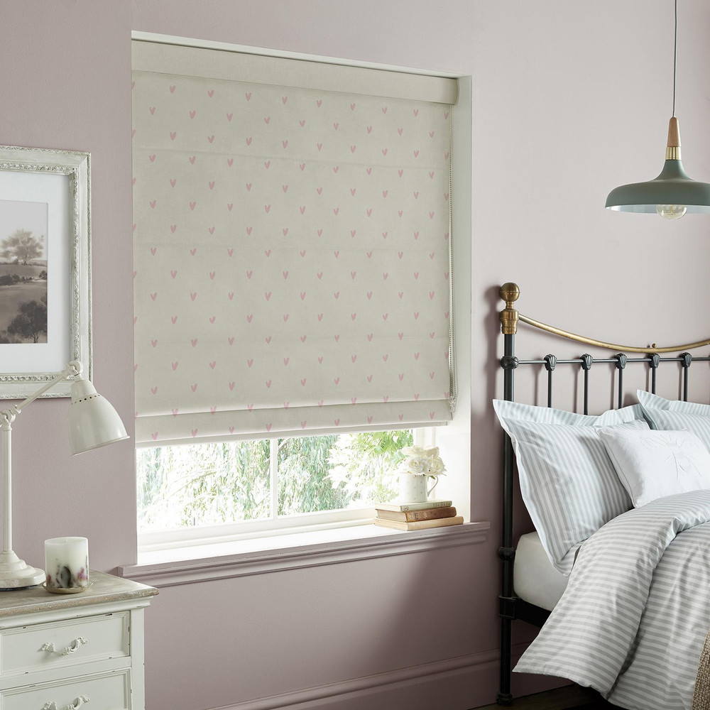 Hearts Blush Roman Blinds by Sophie Allport - 130776rom_ROOMSET_02.jpg