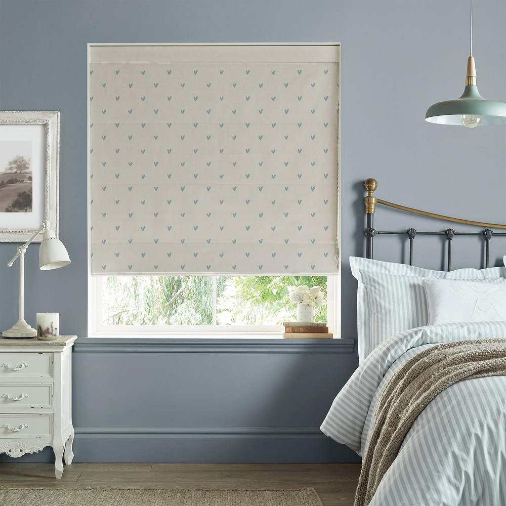 Hearts Duckegg Roman Blinds by Sophie Allport - 130780rom_ROOMSET_02.jpg