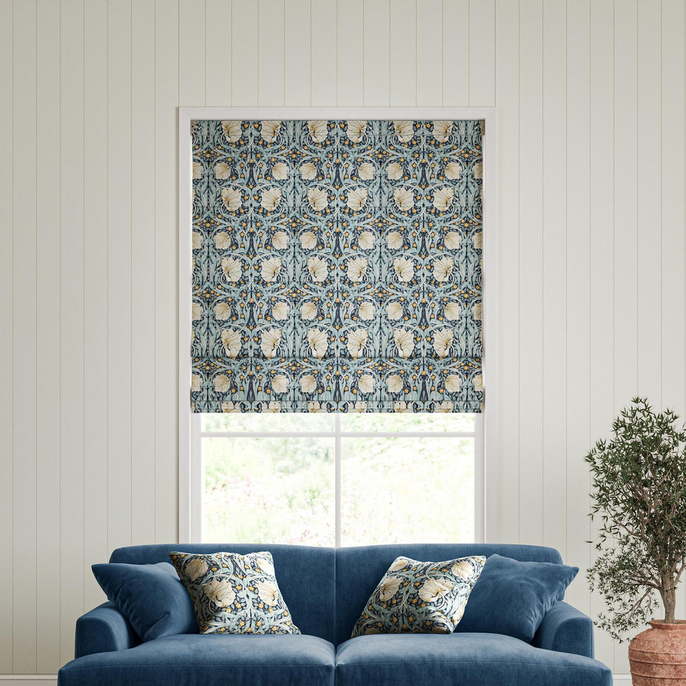 Pimpernel Velvet Indigo Roman Blinds by William Morris At Home - 130875rom_ROOMSET_01.jpg