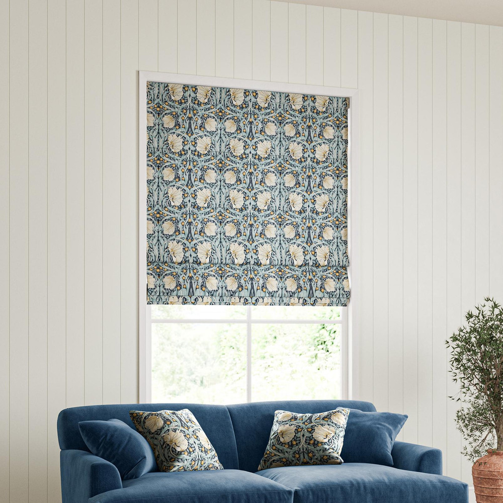 Pimpernel Velvet Indigo Roman Blinds by William Morris At Home - 130875rom_ROOMSET_02.jpg