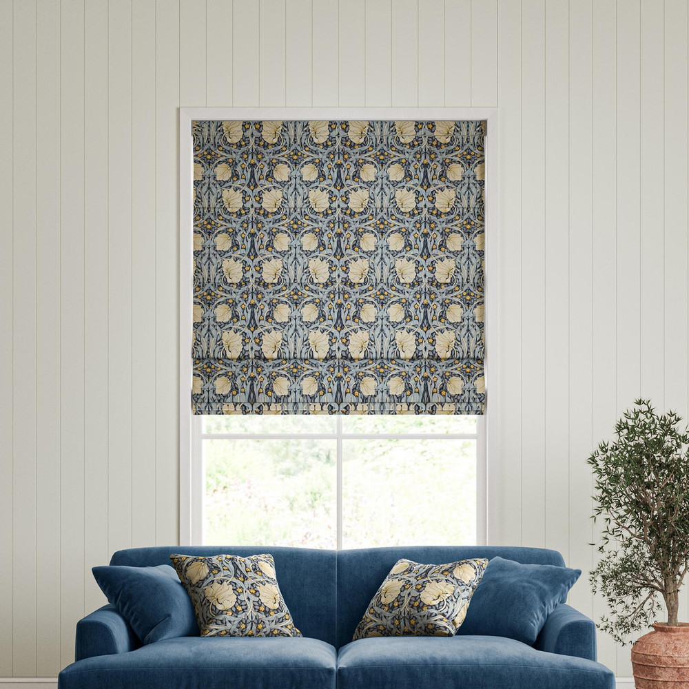 Pimpernel Indigo Roman Blinds by William Morris At Home - 130869rom_ROOMSET_01.jpg