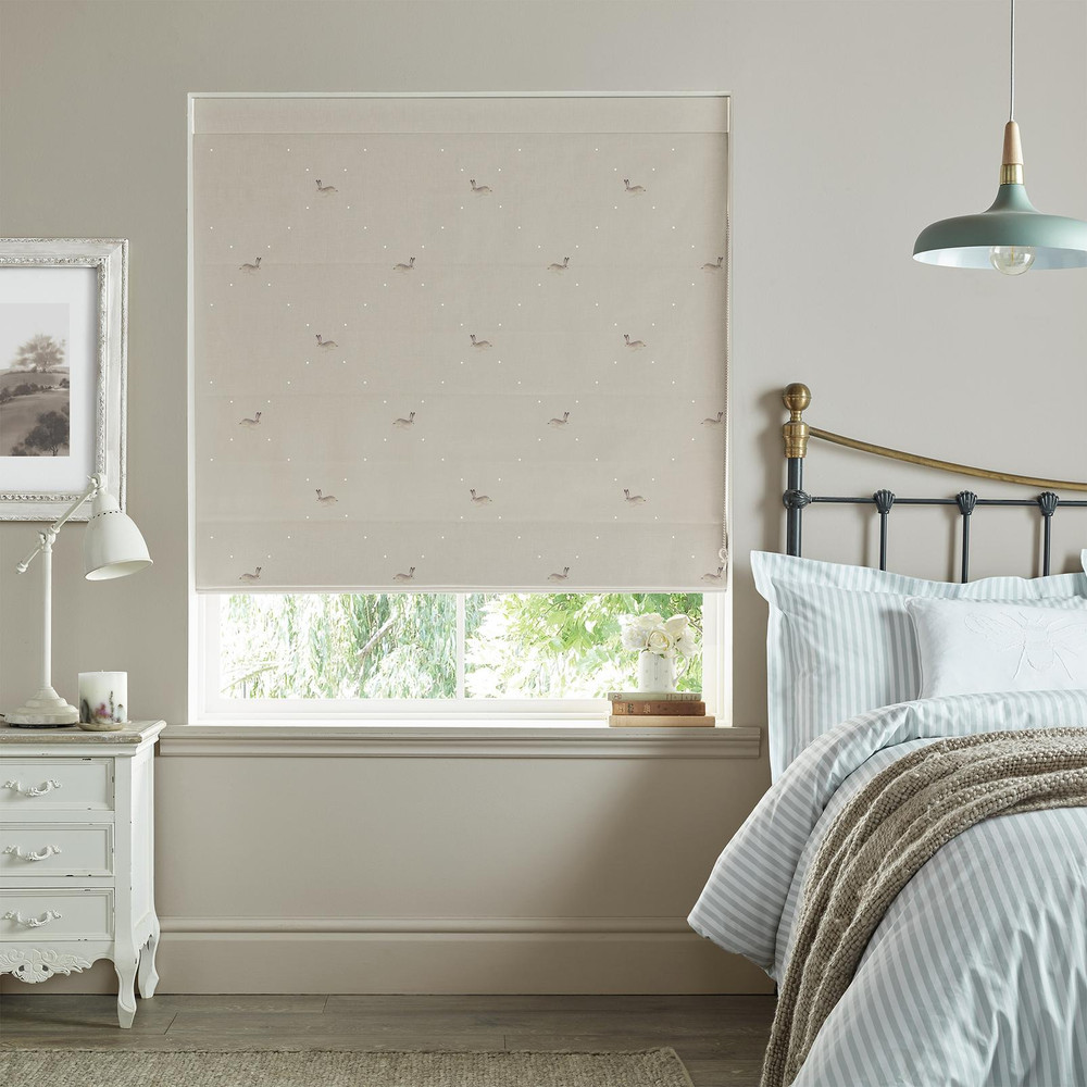 Hare Linen Roman Blinds by Sophie Allport - 130768rom_ROOMSET_01.jpg