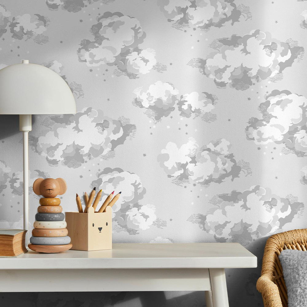 Cath Kidston Silver Linings Neutral Wallpaper - 131431_ROOMSET_SILVER LININGS NEUTRAL_02.jpg
