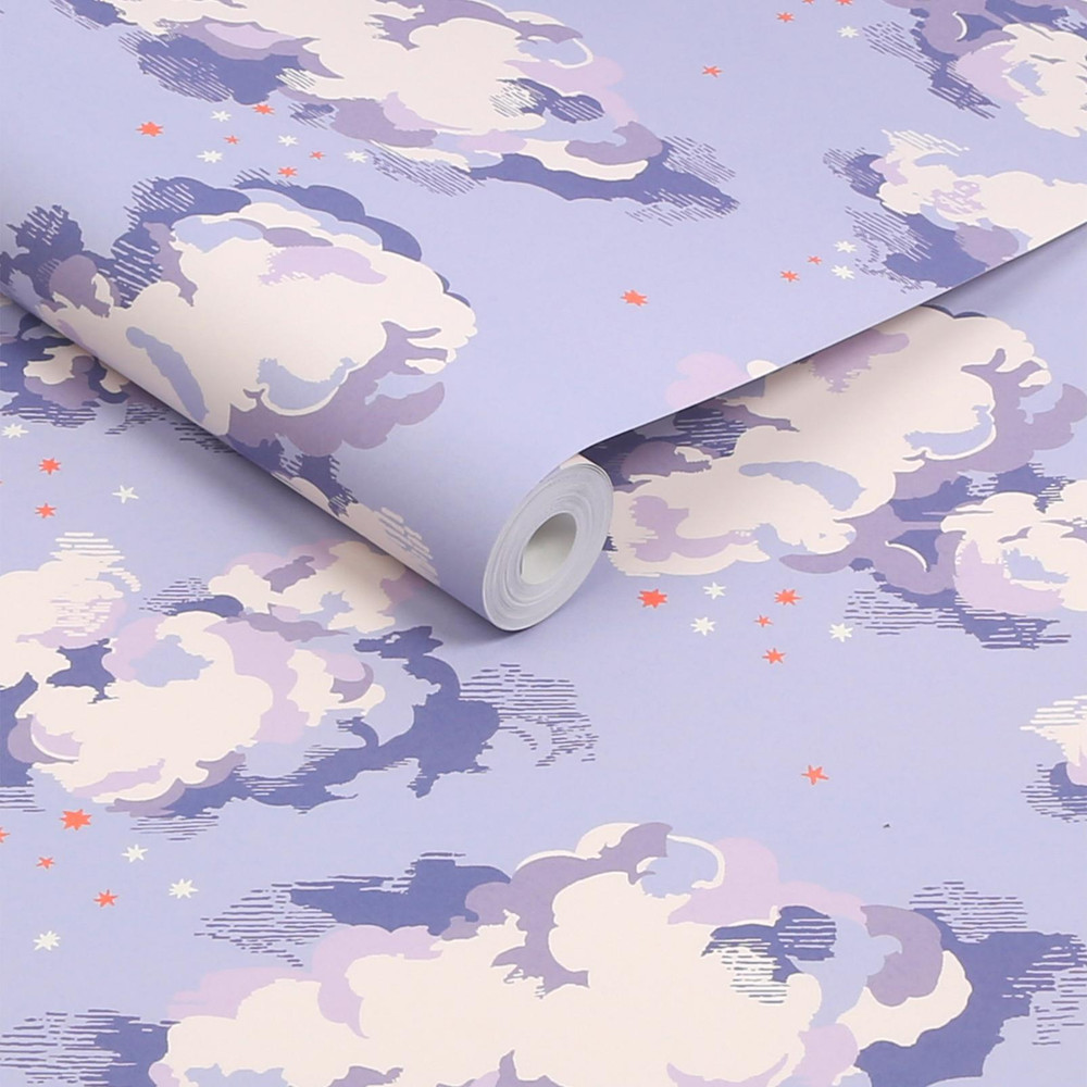 Cath Kidston Silver Linings Violet Wallpaper - 131430_ROLLSHOT_SILVER LININGS VIOLET_01.jpg