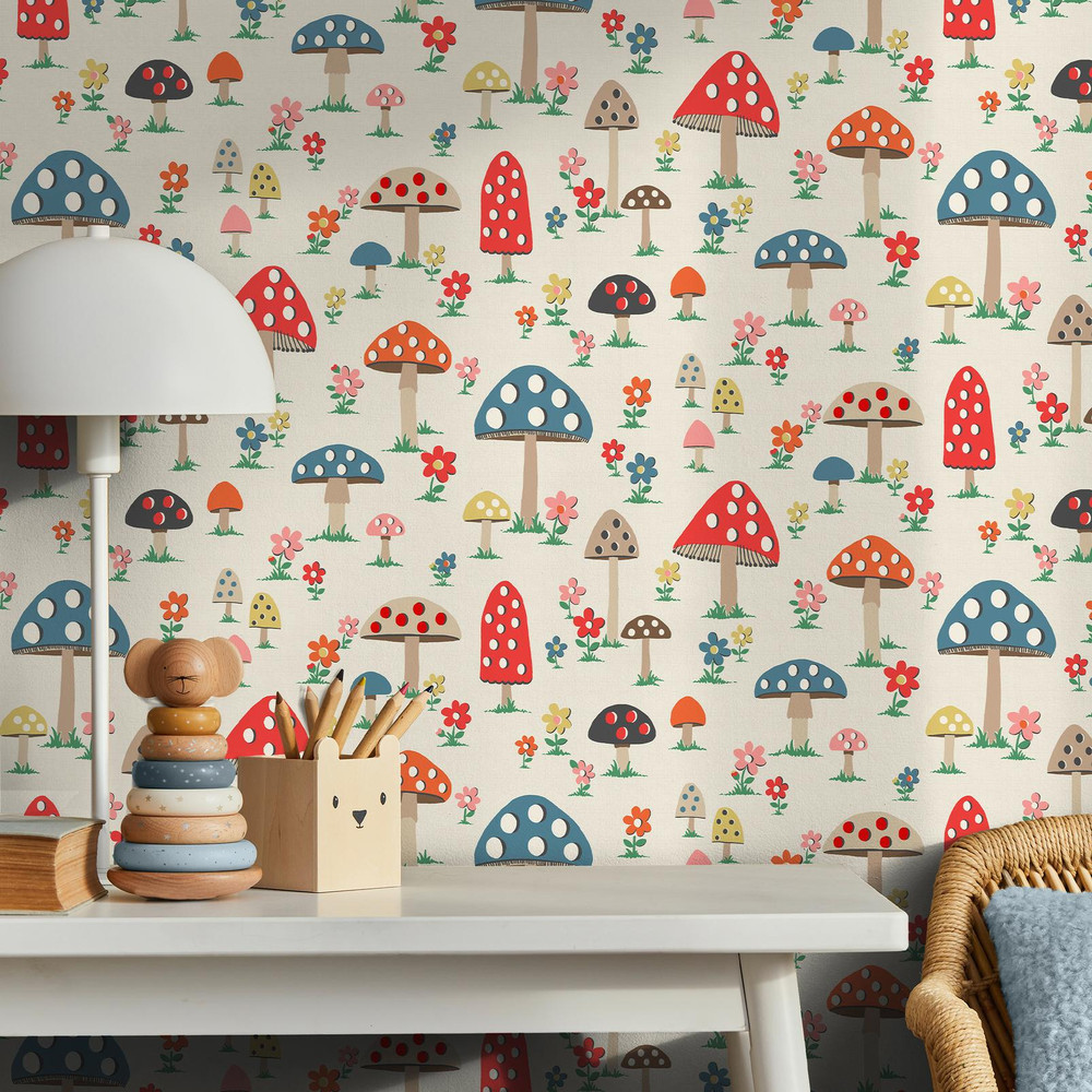 Cath Kidston Mushrooms Wallpaper - 131435_ROOMSET_MUSHROOMS MULTI_02.jpg