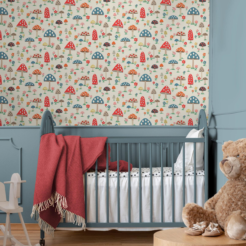 Cath Kidston Mushrooms Wallpaper - 131435_ROOMSET_MUSHROOMS MULTI_03.jpg